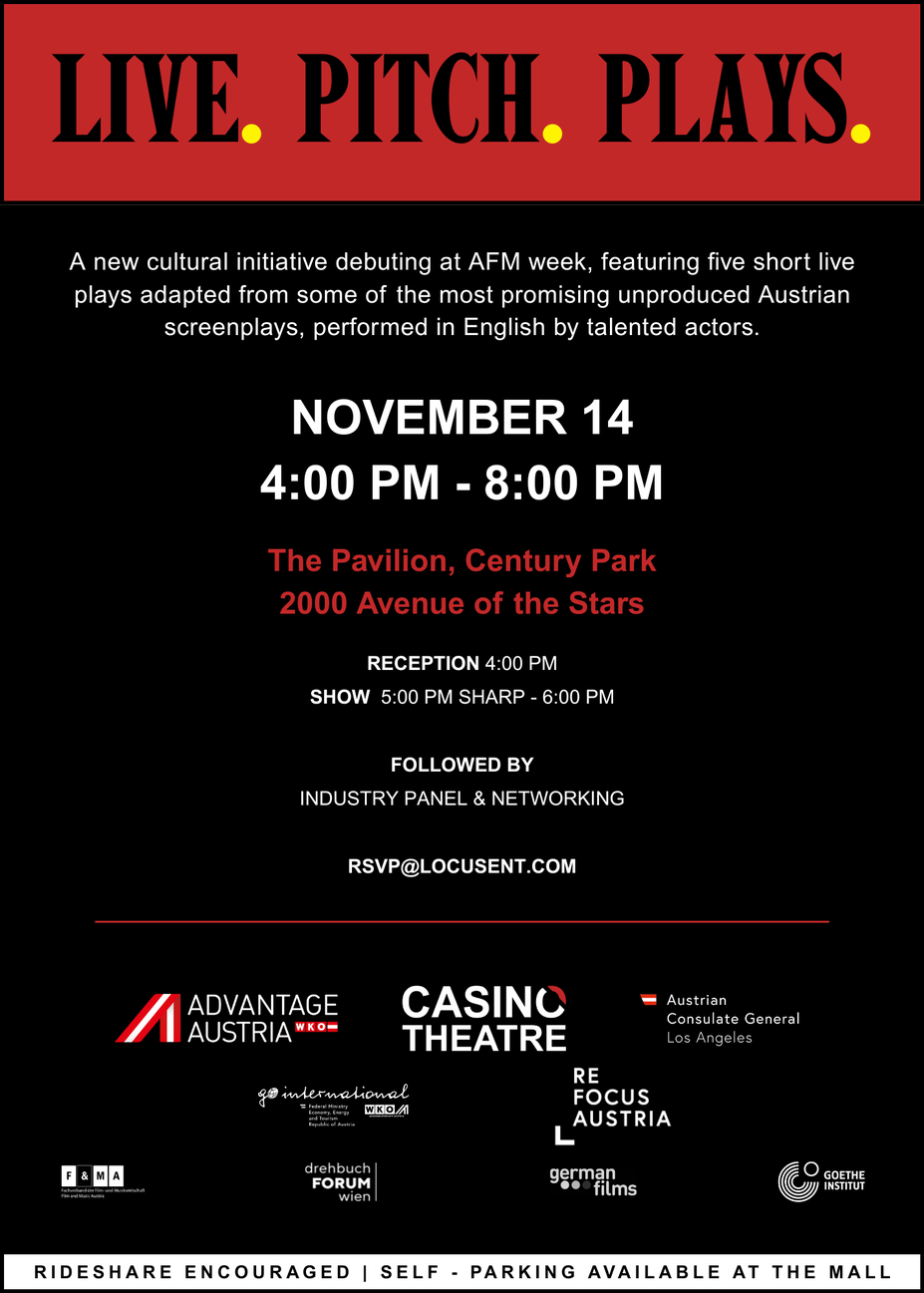 Invitation Flyer to Austrian Screenwriting Showcase © Casino Theatre